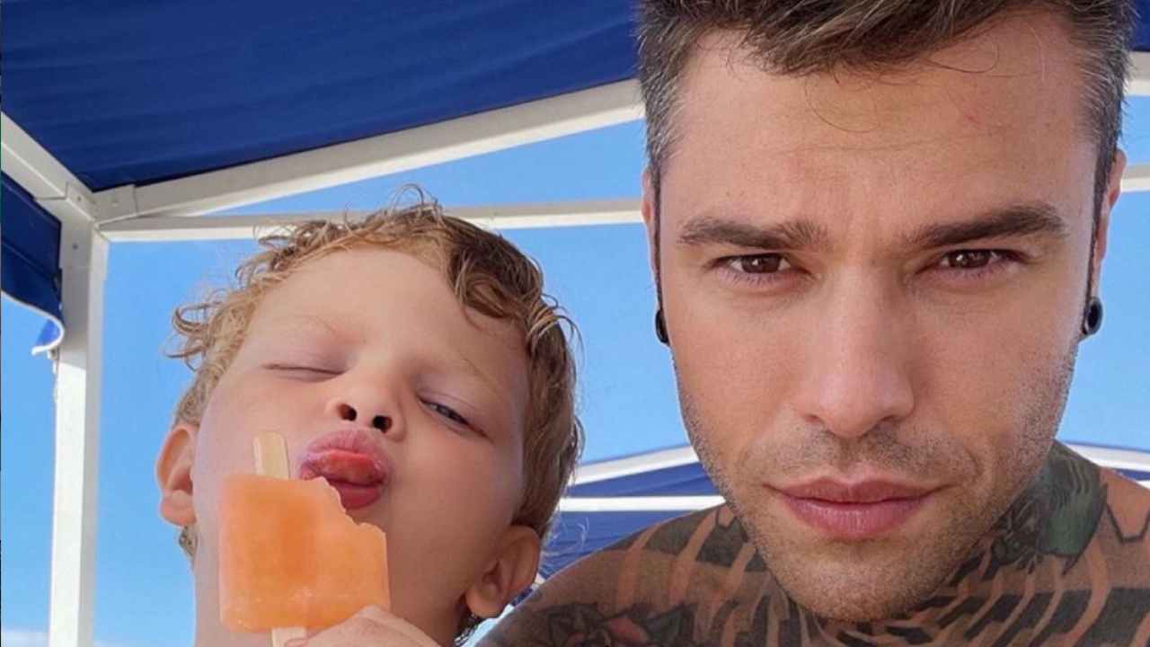 Fedez ed il figlio Leone