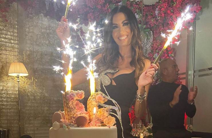 Elisabetta Gregoraci festeggiando il suo compleanno