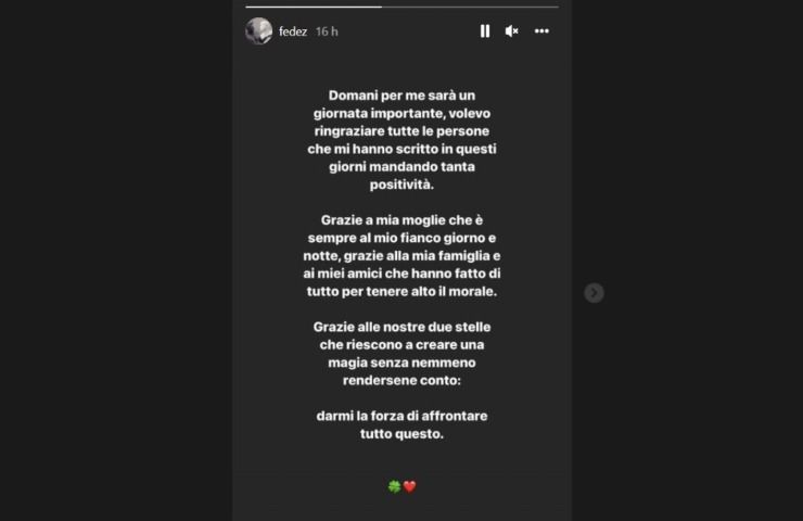 Fedez novità sulla sua salute